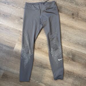 Nike Charcoal Leggings with White Accents
